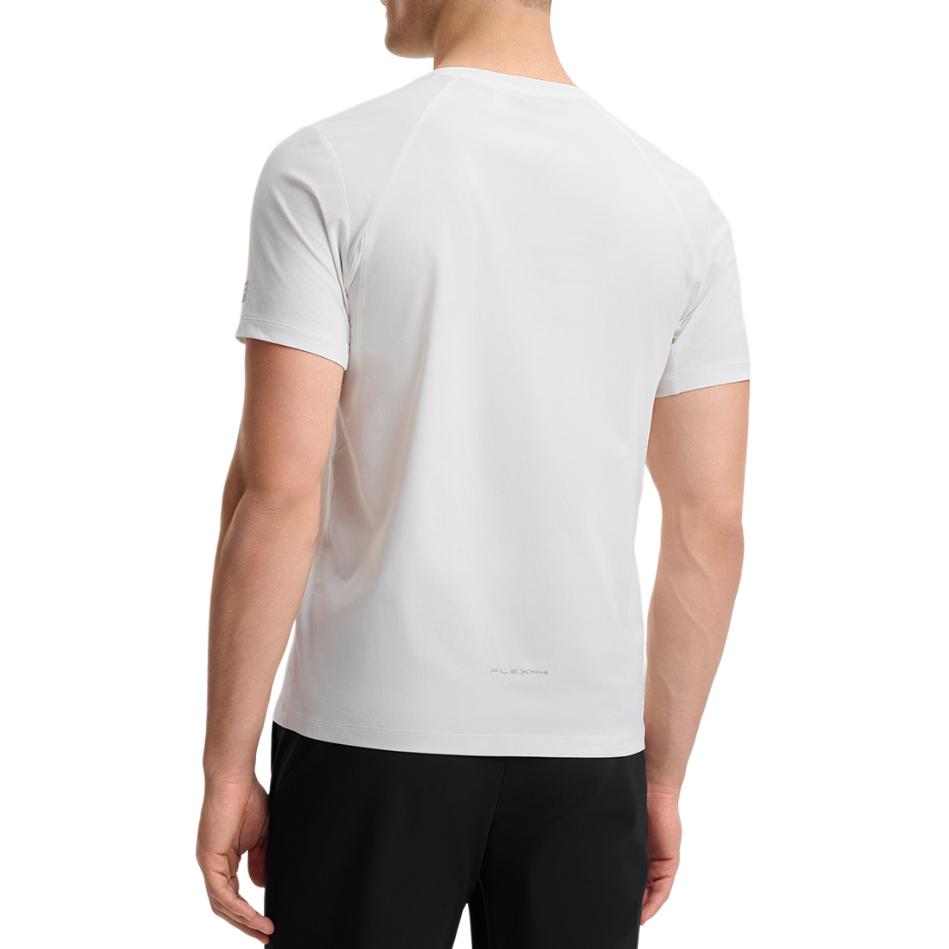 Fila Fitness Series Letter Fashion Versatile Knitted Short Sleeve T-Shirt Men Tops Starlight-White A11M511104F-WT