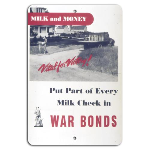Invest in Victory Milk Money for War BondsAluminumtin sign 20x30cm(7.8x11.8inch)