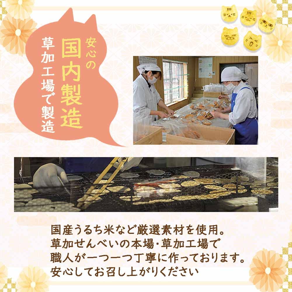 Neko Senbei Soy Sauce 20 Pieces Per 2 Gift Wrapping Authentic Soka Individually Japanese Made with Domestically Grown Perfect As a Gift or (Cat