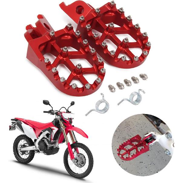 JFG RACING Dirt Bike Foot Pegs Motorcycle Footpegs Foot Pedals Rests CNC For CRF150R 07-23 CRF250R 04-23 CRF450R 02-23 CRF250L 12-21 CRF300L 21-23