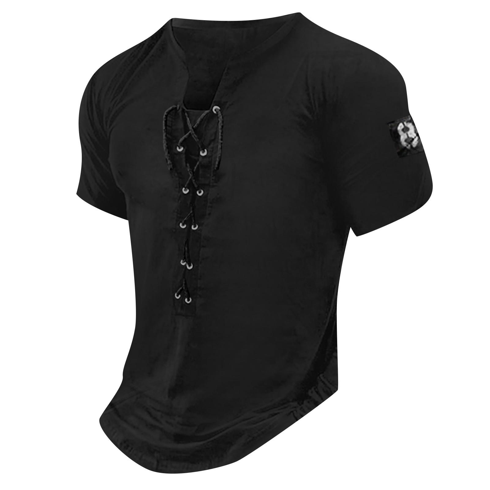 

Мужская модная футболка с коротким рукавом и вышивкой с коротким рукавом и принтом на весну и лето XXXL чёрный