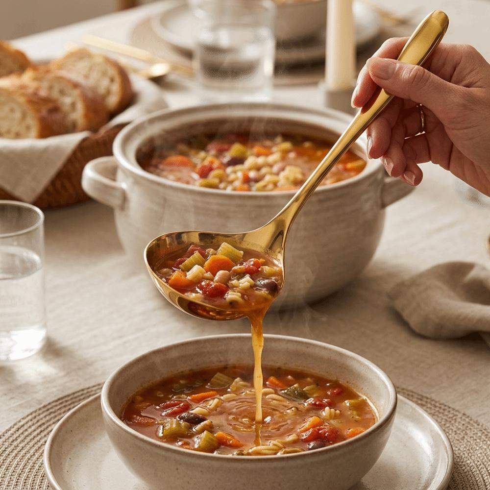 2Pcs Deep Curved Spoon Metal Ladle Rustless Steel Serving Spoon Food Spoon Food Distribution