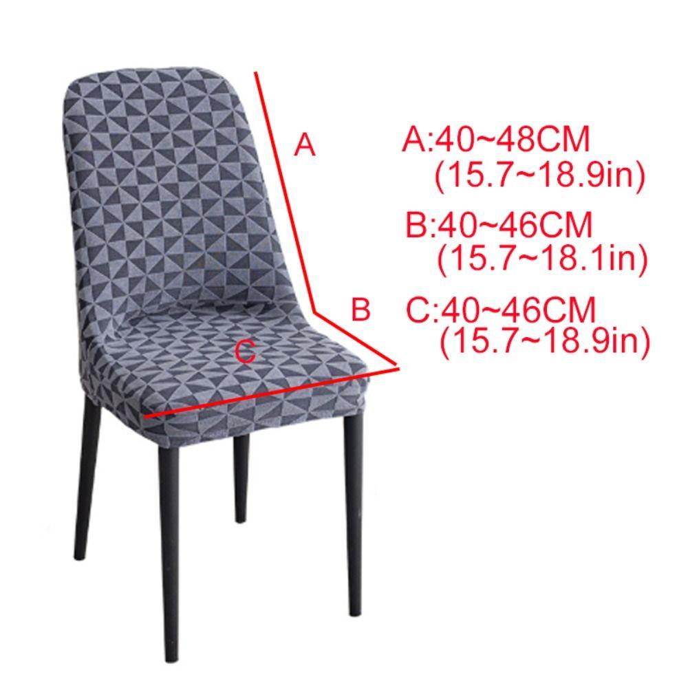Soft Jacquard Arc Chair Cover Elastic Chair Protective Case Curved Seat Cover  Household