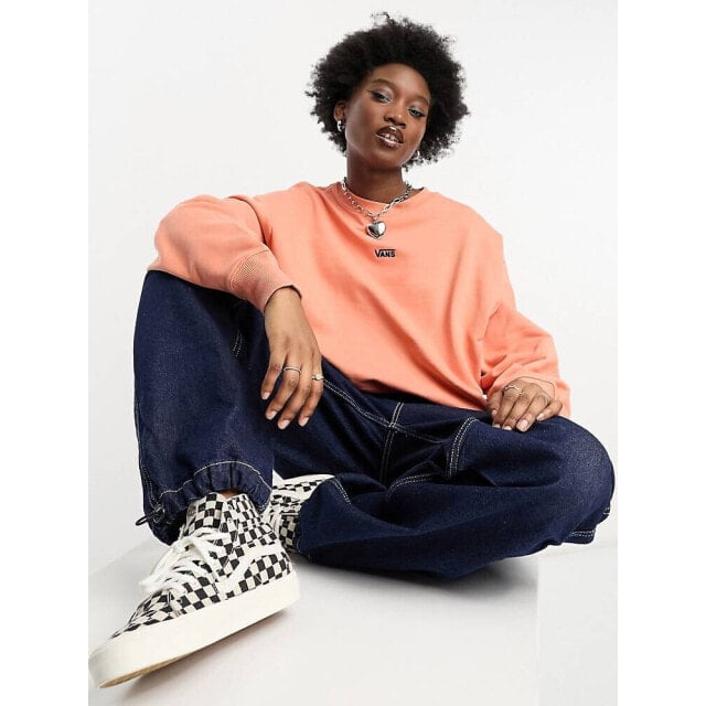 

Оранжевая толстовка с длинными рукавами Vans Flying V