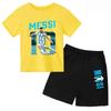 Set Estivo per Bambini Marca Messi Stampa T-shirt a Maniche Corte + Pantaloncini Set 2 Pezzi Tuta Sportiva Moda Casual Bambino Ragazzo Ragazza Abbigliamento per Fan