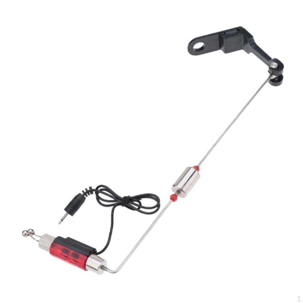 12inch Fishing Bite Swing Indicator, LED Illuminated Carp Alarm Hangers System Chain,
