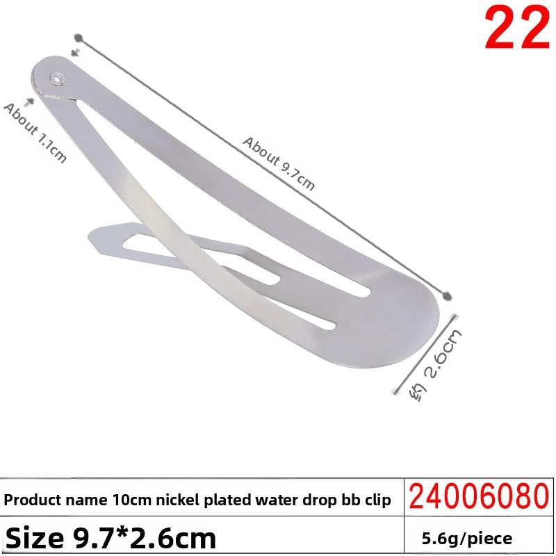 Nickel-plated Metal Water Drop BB Hair Clip AccessorySquare Hair Clip Material