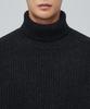 Musinsa Standard Lambswool Ribbed Turtleneck Knit [Charcoal Gray]