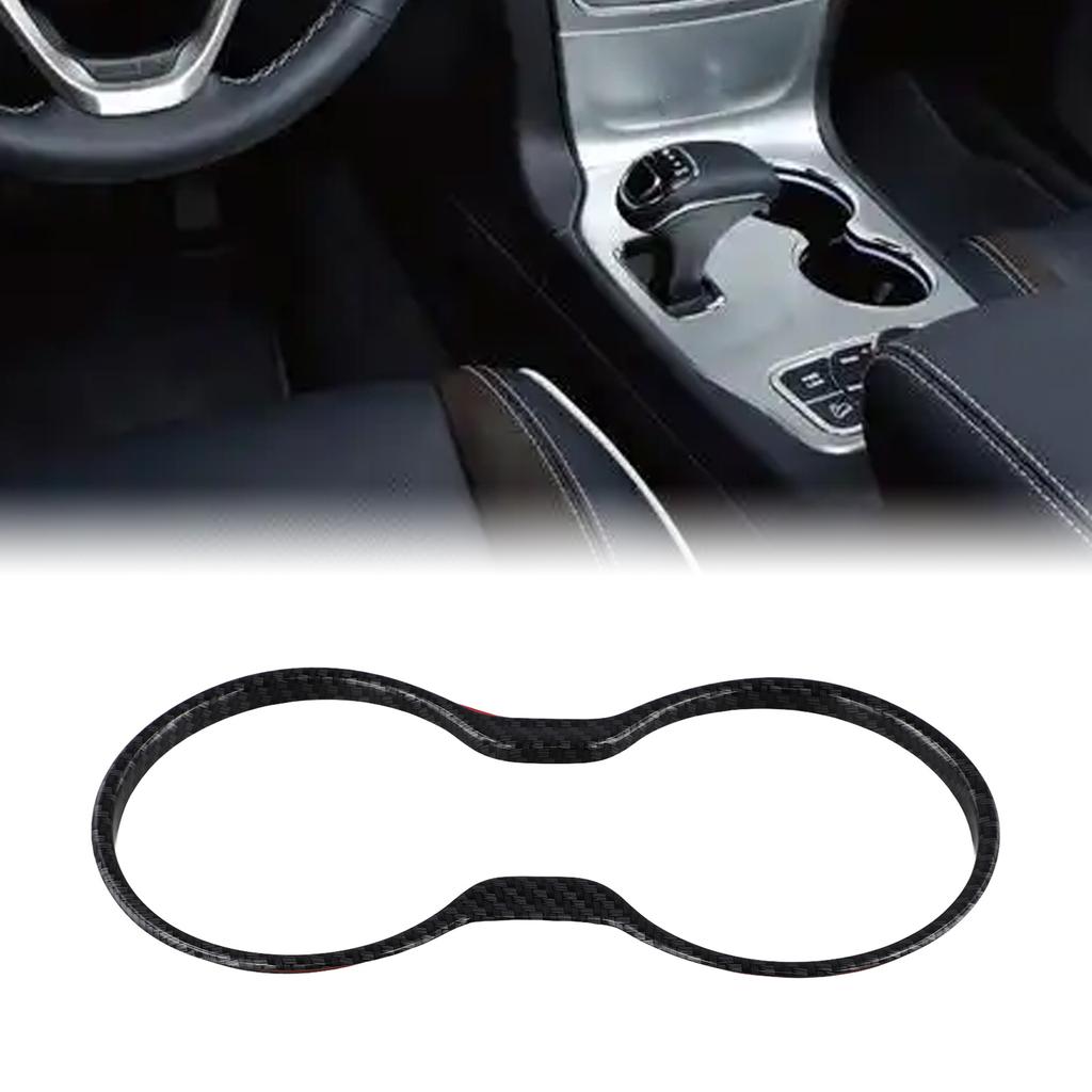 Stylish Carbon Fiber Cup Holder Trim For Guide 2017 Auto Cup Holder Decorative Cover Car Interior Accessories ABS