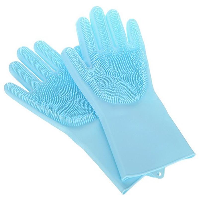 Super Soft and Multi-functional Cleaning Pet Silicone Massage and Bath Gloves, Dog and Cat Scrub Gloves, Anti-scratch and Anti-bite Imitation