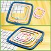 5/4Pcs Square Embroidery Hoops Cross Stitch Rings Multiple Sizes Embroidery Frame for Hand Sewing Needlework Embroidery Projects