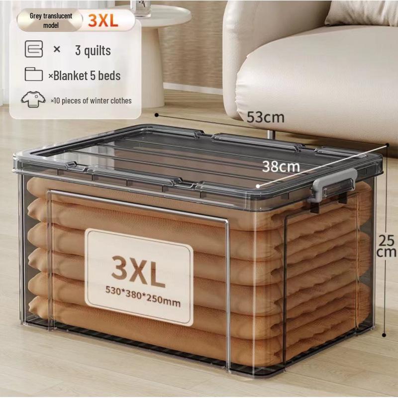 Transparent Large Capacity Storage Box for Clothes, Toys, Snacks