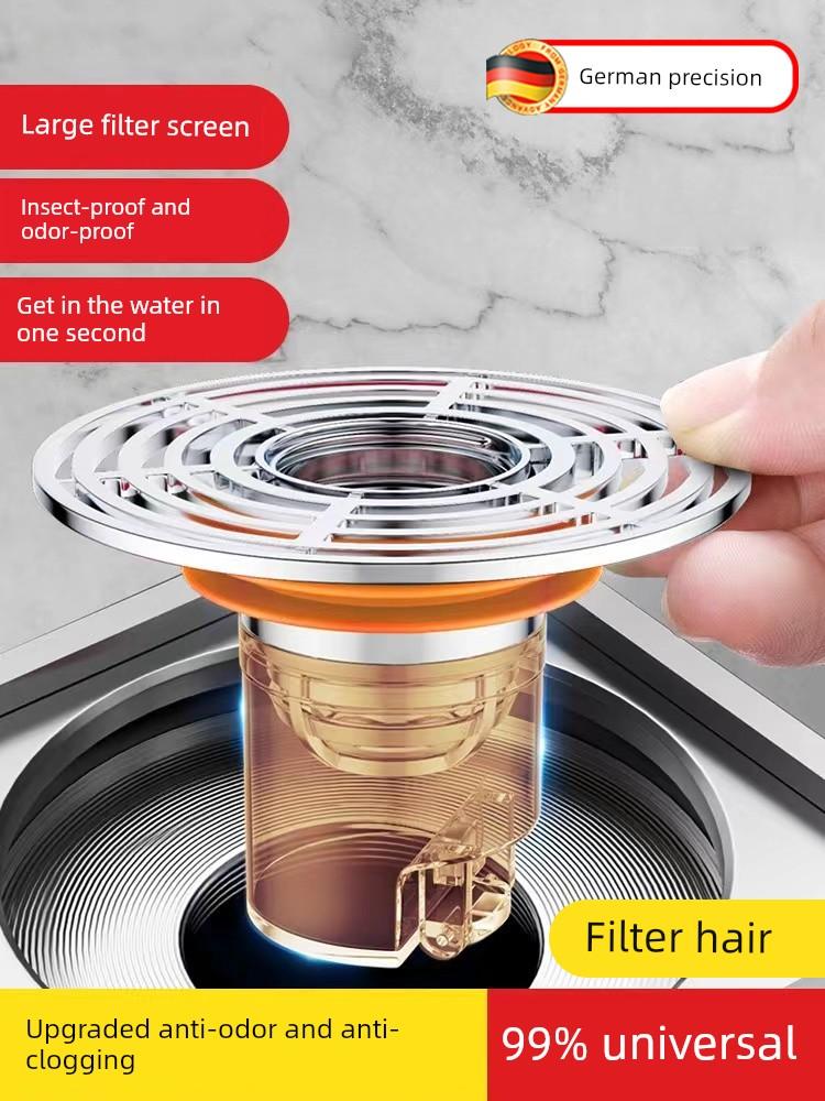 German Floor Drain Anti-Insect and Anti-Odor Inner Core Universal Device for Bathroom and Toilet Sewer Pipes To Prevent Odor Backflow