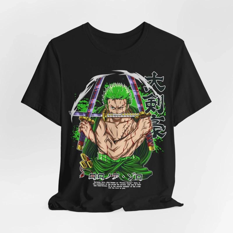 

Мужская футболка с принтом из японского аниме One Piece Ророноа Зоро Мальчик Дети Харадзюку Короткий рукав Дети Футболка Луффи Одежда XS