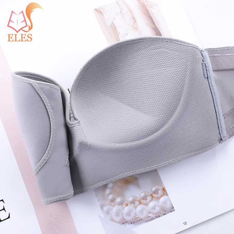 Strapless Front Buckle Lift Bra for Women Strapless Wirefree Push Up Non Slip Invisible Bra