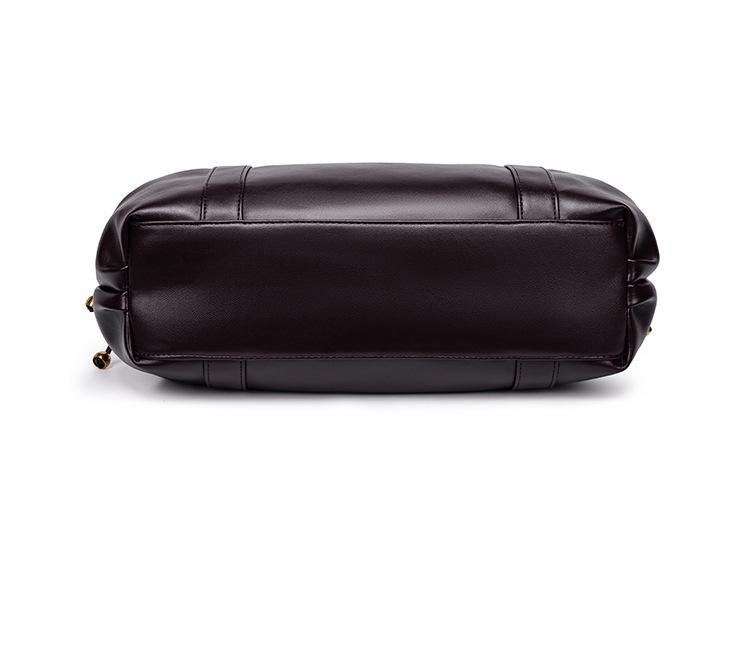 2025 Large Soft Leather Pleated Women's Handbag - Retro Tote, Textured Single Shoulder & Crossbody Bag
