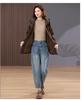 Women's Fleece-Lined Hooded Parka - New Winter Style, Warm & Casual for Middle-Aged Moms