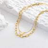Elegant Double Layer Butterfly Pendant Necklace For Women Fashionable And Versatile