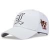 Unisex L Letter Side Dog Head Embroidery Baseball Caps Spring And Autumn Outdoor Adjustable Casual Hats Sunscreen Hat Sports Cap