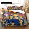 3D Cartoon Fireman Sam Toys Duvet Cover Set Comfortable and Warm Bedding Set for Decorating Your Bedroom and Enhancing Home Life