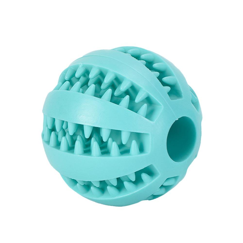 Portable Interactive Dog Ball Tooth Cleaning Treat Feeder Pet Food Feeder Cute Durable Dog Teething