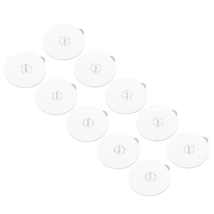 Dessous de verre LED - VVIKIZY - 10 pièces - Coloré - Blanc - Économie d'énergie