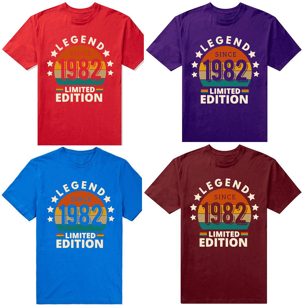 Legend 1982 Vintage Limited Edition Tshirt Cotton Graphic T-Shirt Cotton Euro Size O-Neck Daily Casual Oversized Unisex Tees
