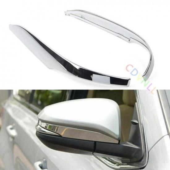 Chrome Trim Cover Set- Side Rearview Mirror For Toyota Highlander 2014-2019 Pair