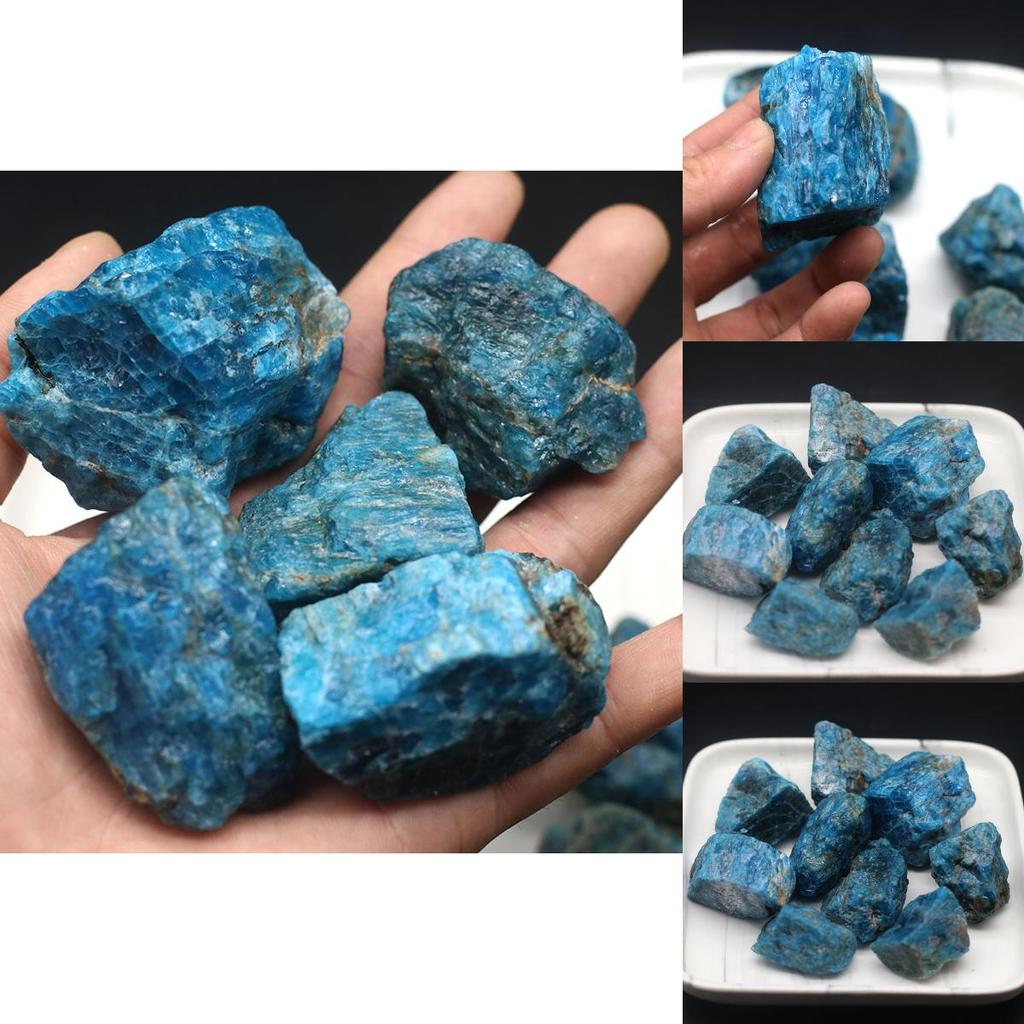 Nápadná kolekce apatitu Přírodní modré drahokamy a minerály Pro jedinečné dárky
