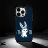 Cute Cartoon Animal Lifting Iron Phone Case For iPhone 17,16,15,14,13,12,11 Plus,Pro Max,XS,Colored Silver Phone Case