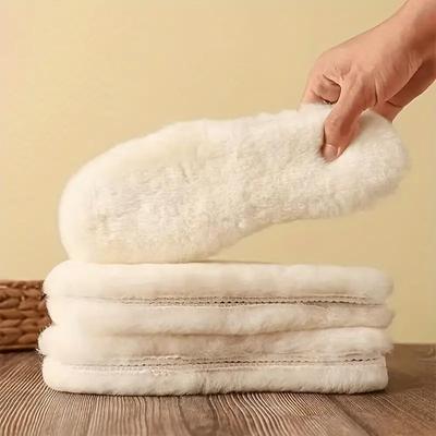 1Pairs Wool Insoles Men Women Winter Keep Warm Insole Soft Wool Thicken Shoepad Shoes Insert Thermal Shoe Pads