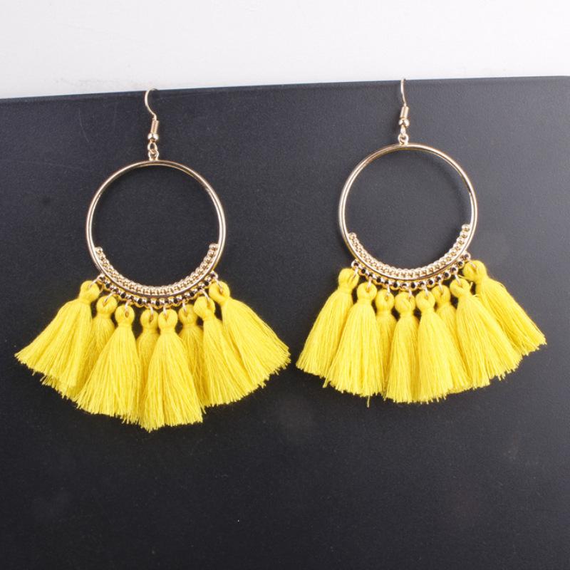 Boho střapcové náušnice - Trendy přehnané módní šperky