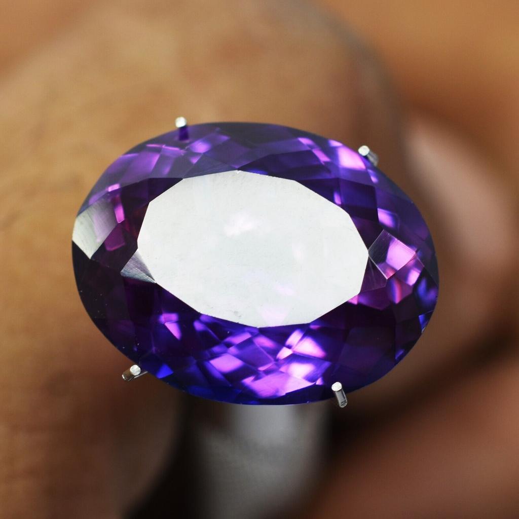 Extremely Rare NATURAL Purple TANZANITE 14.35 Ct Oval CERTIFIED Loose Gemstone