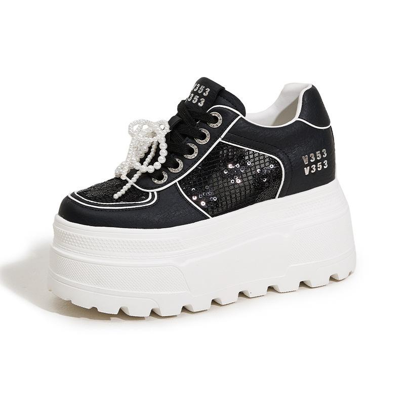 

thick-soled women s autumn new hollow breathable mesh sandals versatile casual shoes inner height-increasing women s shoes 39 чёрный