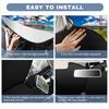 2Pcs Car Windshield Sunshade UV Rays Sun Protection Heat Blocking Foldable Universal SUV Truck Automotive Front Window Sun Visor Protector Cover