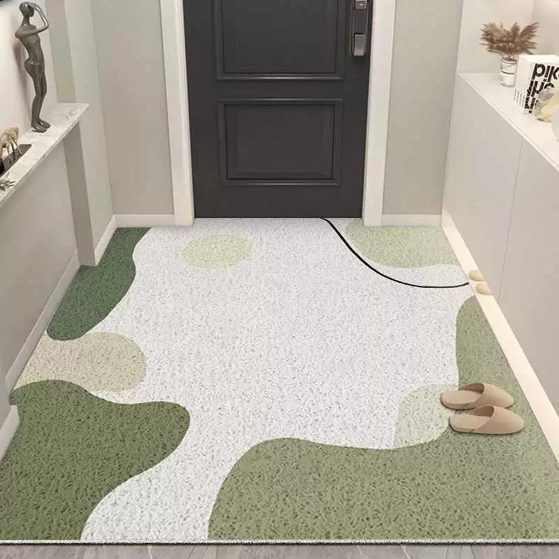 Washable  PVC Door Mat Non-Slip Dirt Resistant Extra Large Entrance Rug for Hallway Home Decor