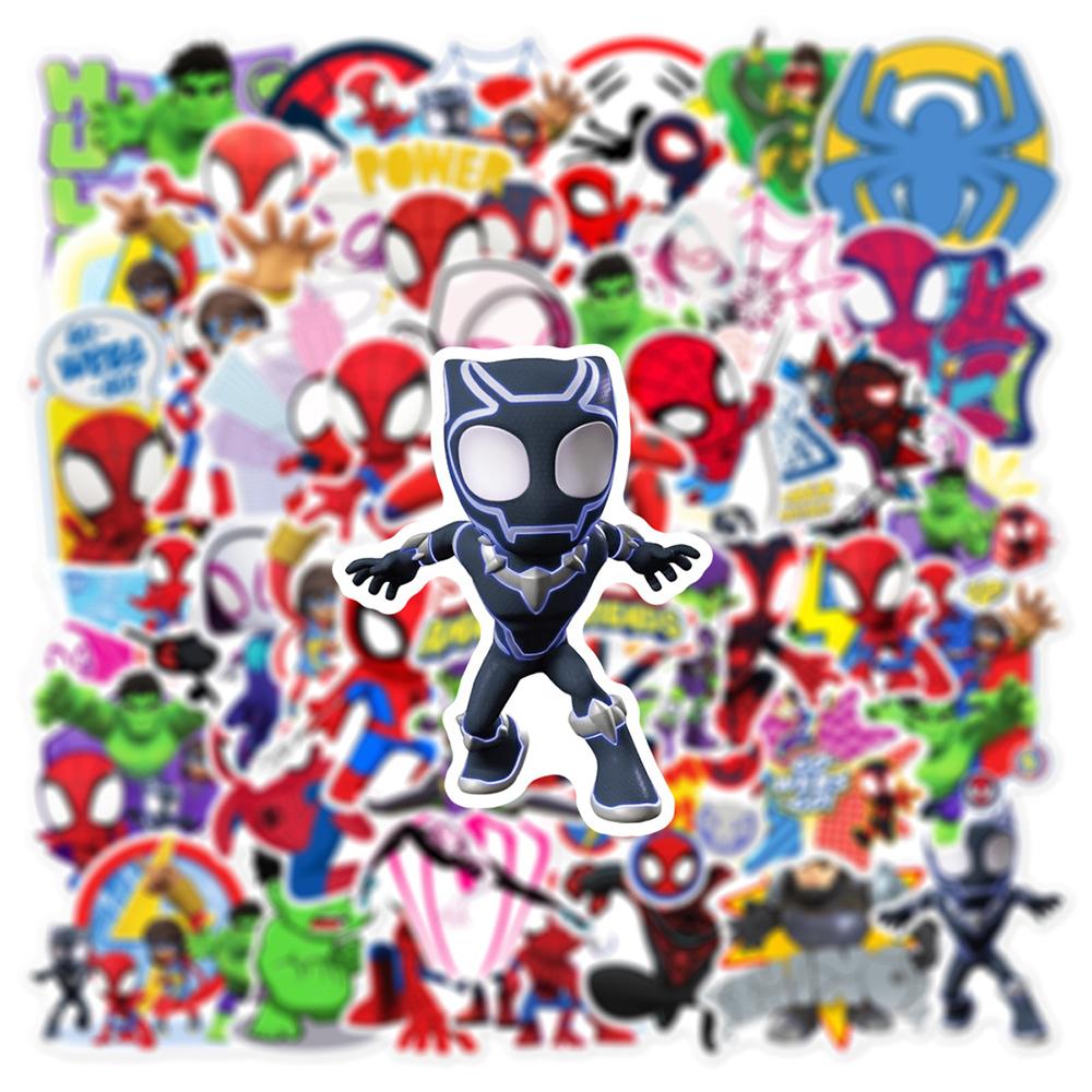 10/30/50pcs  Spider-Man and His Amazing Friends Cartoon Stickers Anime Decals Laptop Phone Waterproof Decoration Sticker