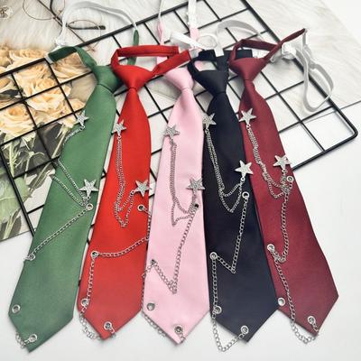 Cravată cu lanț de stele pre-legată Papion japonez Cravată fashion JK pentru bărbați Femei