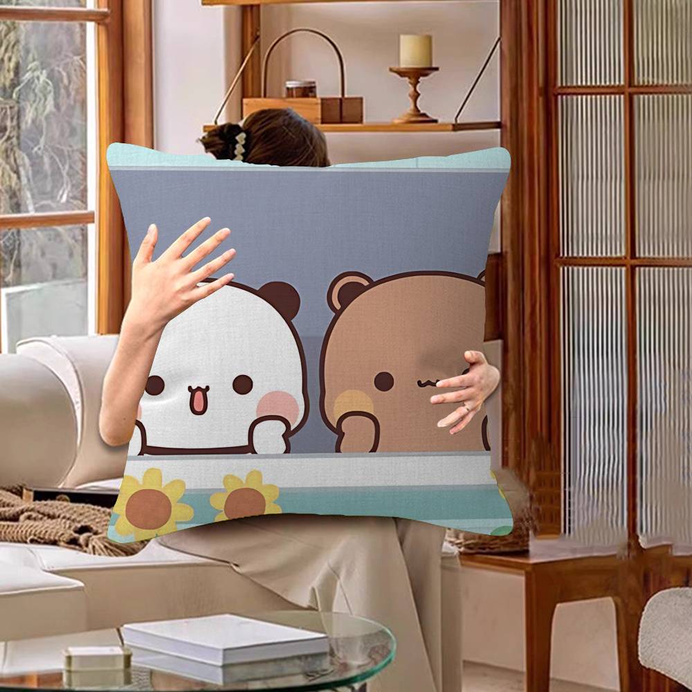 Bubu And Dudu Cute Cartoon Pillow Cushion Cover Pillowcase Living Room Sofa Home Decor Customized