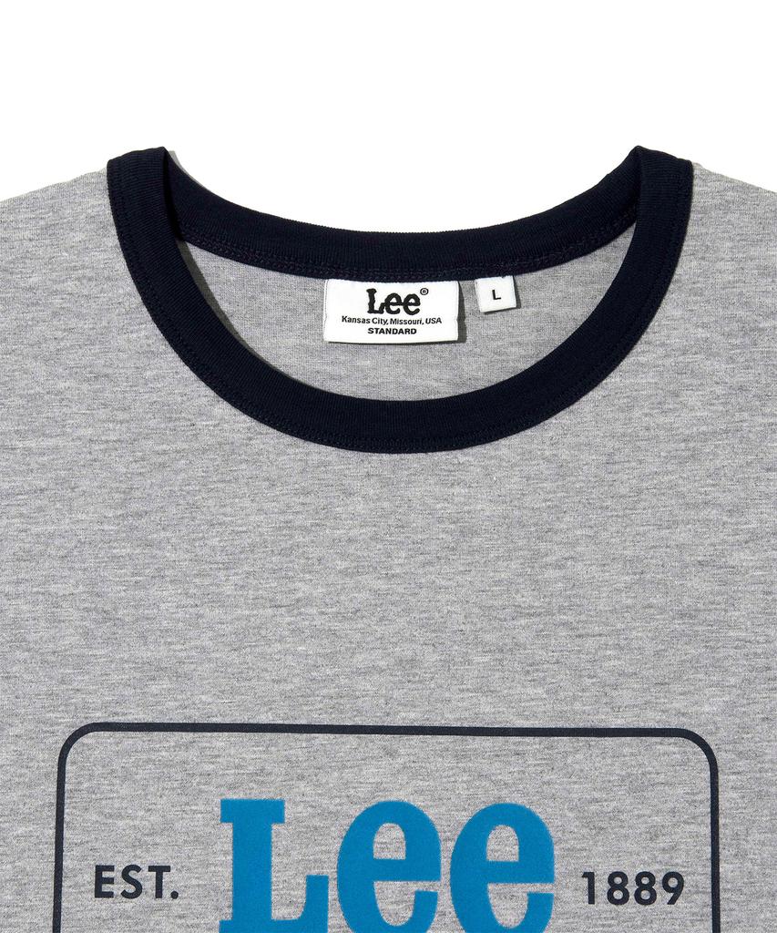 LEE Vintage Logo Ringer Short Sleeve T-Shirt Gray