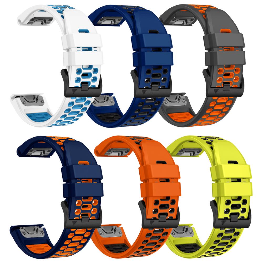 Sportliches Silikon-Uhrenarmband für Garmin Fenix 8 8Pro 47mm 51mm 7 7X 6 6X 5 5X Plus/Epix/Quatix/Tactix/Enduro Uhrenarmband 26/22mm