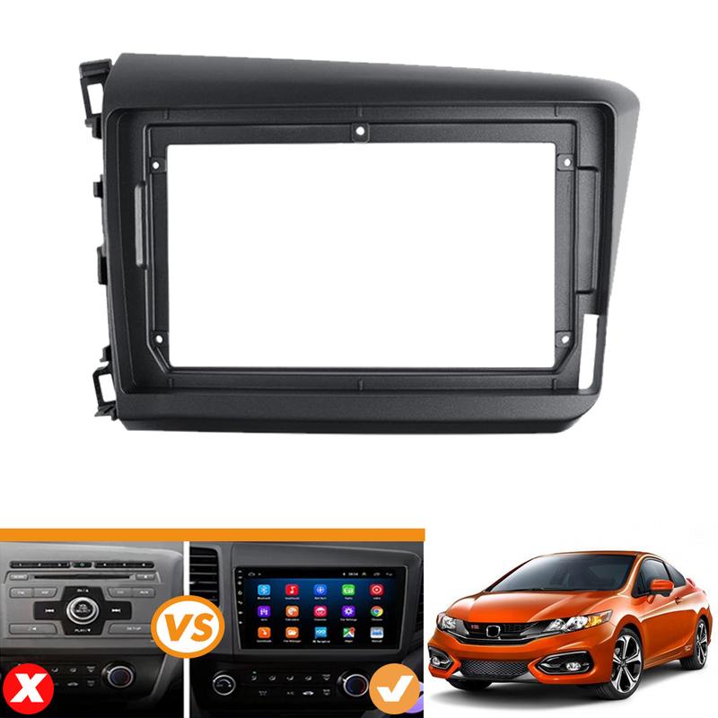 9Inch Car radio Fascia Frame For Honda Civic 2012 2013 2014 2015 Multimedia Player 2din Stereo GPS DVD Head Unit Panel Trim kit