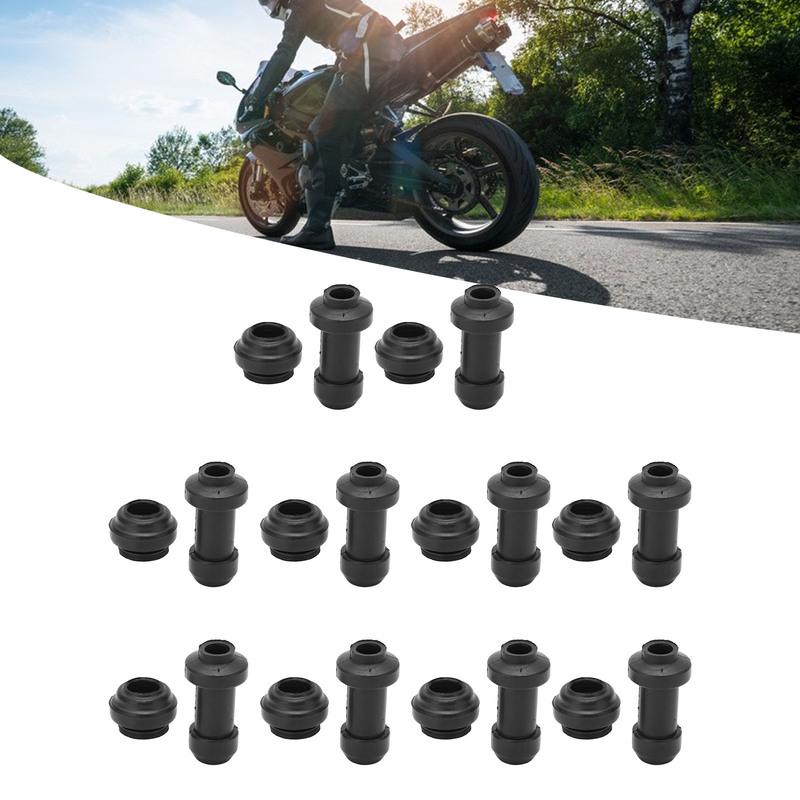 Disc Brake Caliper Dust Sleeve 10 Set Motorcycle Disc Brake Caliper Dust Cover Long Short High Accuracy Rubber Universal