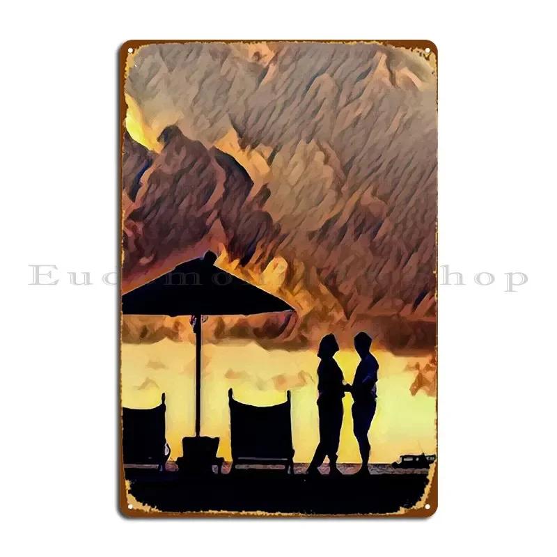The Loving Silhouettes Metal Plaque Poster Funny Bar Cave Plaques Custom Garage Tin Sign Poster 20x30cm（7.8x11.8inch）