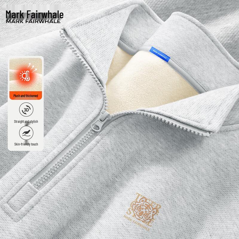 

Mark Fairwhale Men s Half-Zip Fleece Lined Sweatshirt M (170)