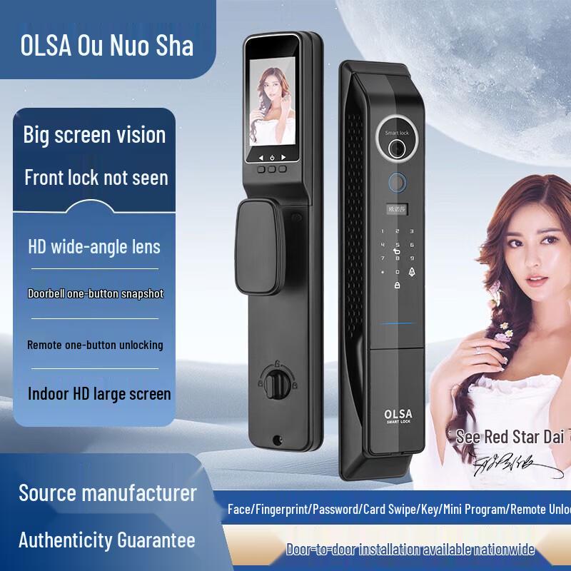 

Onosa A7 Pro Smart Door Lock with 3D Face Recognition and Visual Peephole