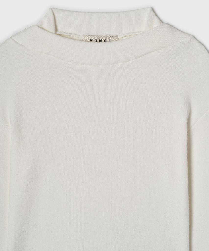 Yunse Boatneck Knit Top (White)