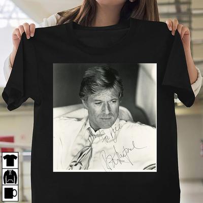 Rare ROBERT REDFORD BLACK T SHIRT S-5XL
