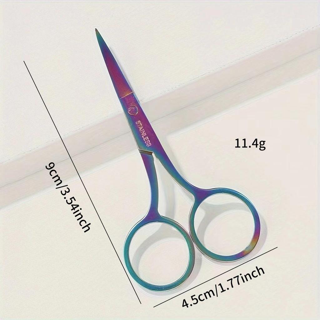 Stainless Steel Embroidery & Eyebrow Trimming Scissors – Compact Beauty Tool