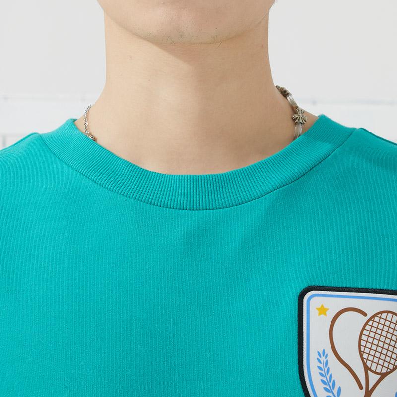 PUMA Printed Crew Neck Casual Long Sleeve Pullover Sweatshirt Men sweatshirt Green 625802-86